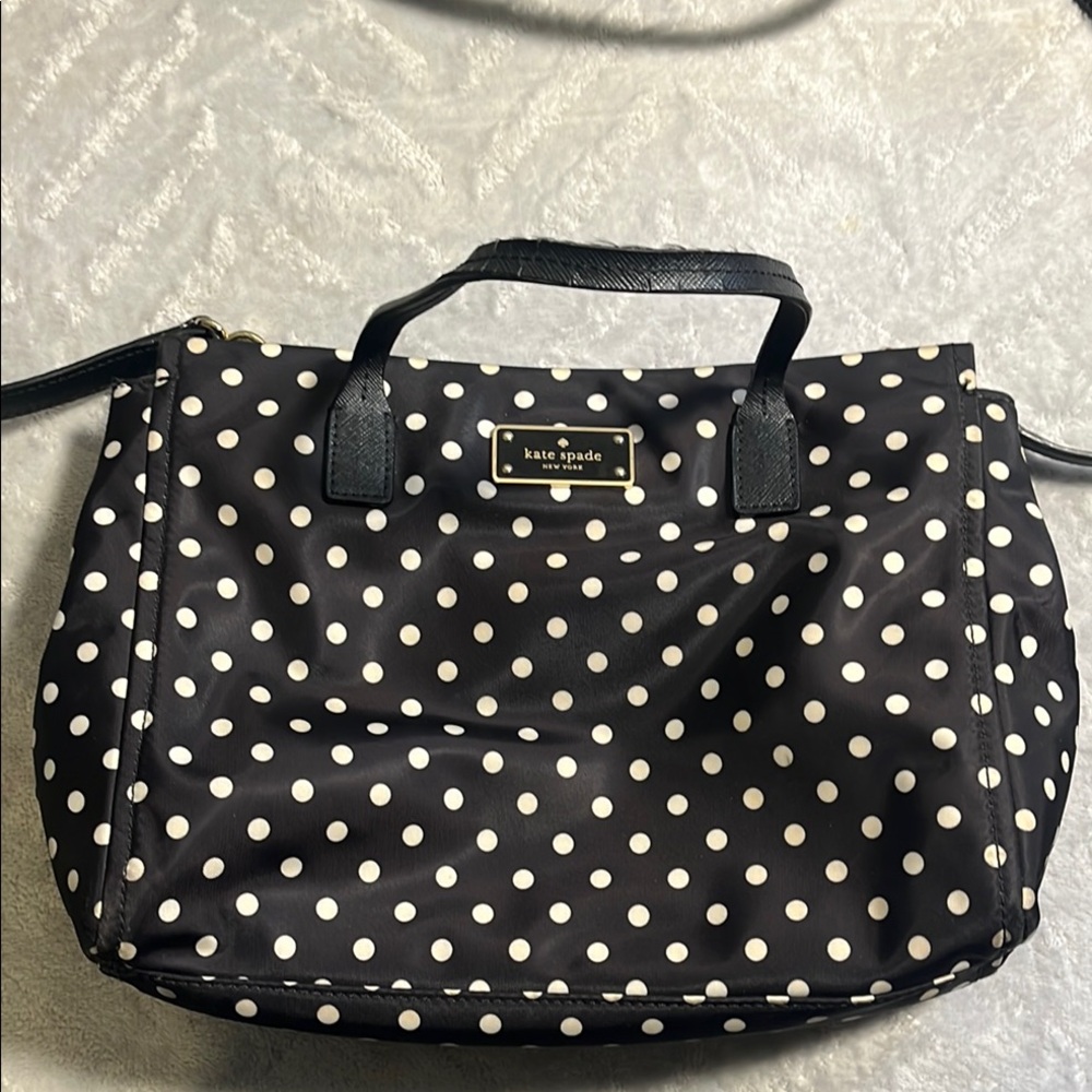 Kate Spade Black and White Polka Dot Tote